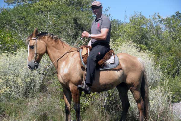 Manfred reitet gerne sobald er ein wenig Zeit hat